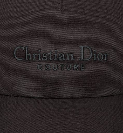 Casquette Christian Dior Manuscrit Toile de coton noir .